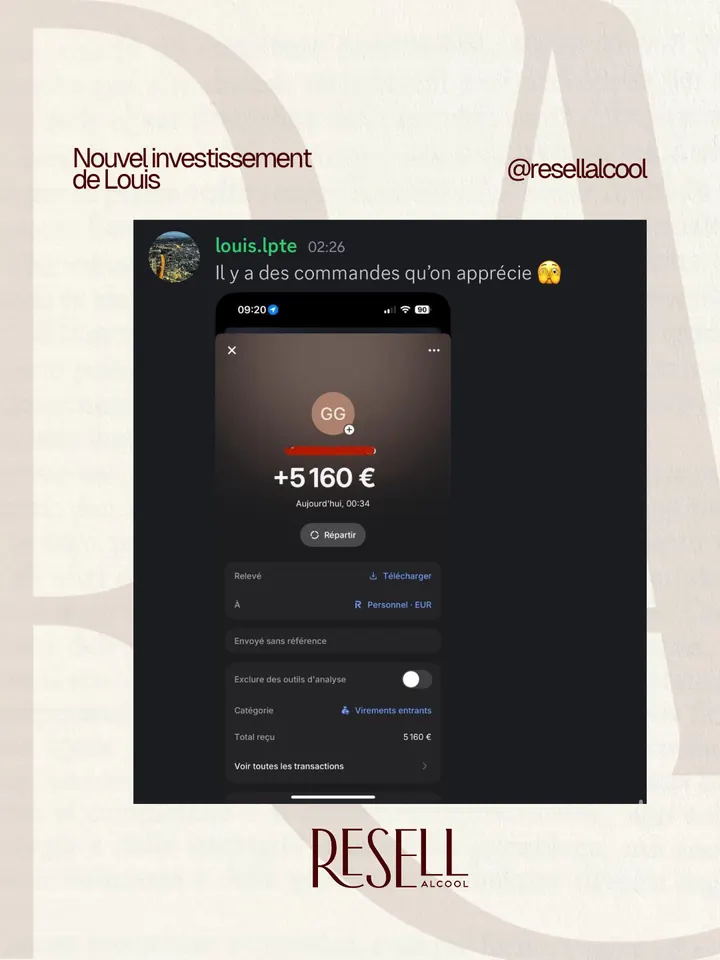 Retour de Louis : virement reçu de 5 160 €