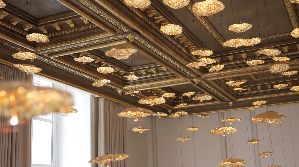 Plafond doré du Château de Meursault