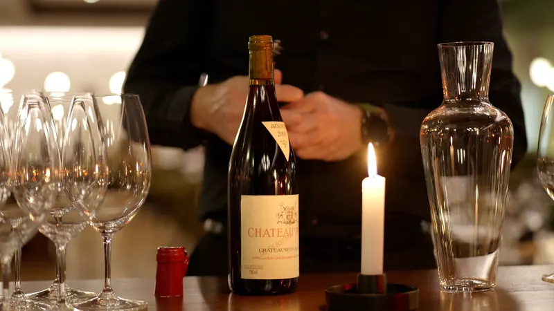 Château Rayas - bouteille débouchée
